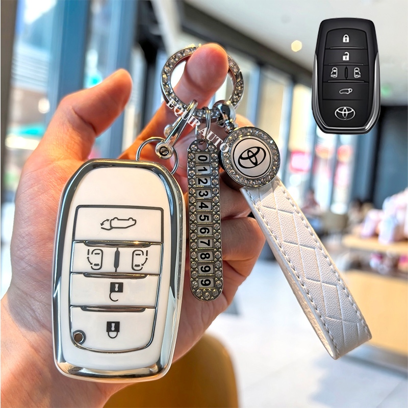 Toyota Car 5 ปุ่มฝาครอบกุญแจ Toyota Vellfire เคสกุญแจสําหรับ Toyota Alphard/Majesty/Vellfire/Sienta Remote Key Case ราคา ถูกที่สุด ดีลบีเคเค แกลเลอรีภาพที่ 8