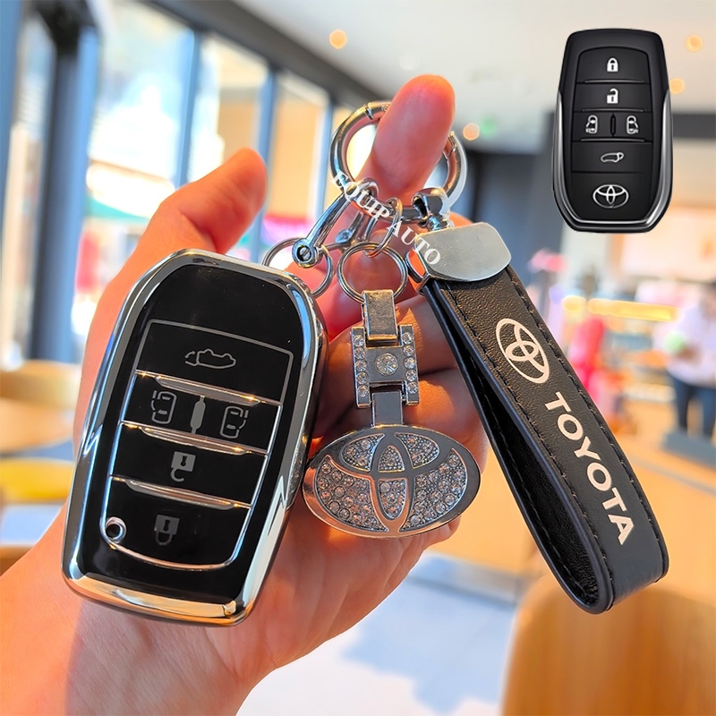 Toyota Car 5 ปุ่มฝาครอบกุญแจ Toyota Vellfire เคสกุญแจสําหรับ Toyota Alphard/Majesty/Vellfire/Sienta Remote Key Case ราคา ถูกที่สุด ดีลบีเคเค แกลเลอรีภาพที่ 9