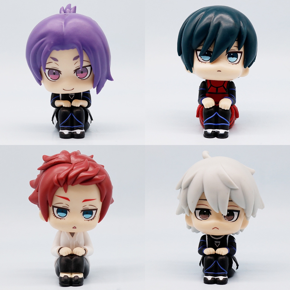 1 ชิ้น 10 ซม.สีฟ้าล็อคอะนิเมะรูป Reo Mikage Rin Itoshi Itoshi Sae Nagi Seishiro รุ่น Q PVC ตัวเลขการกระทําตุ๊กตาของเล่นของขวัญ