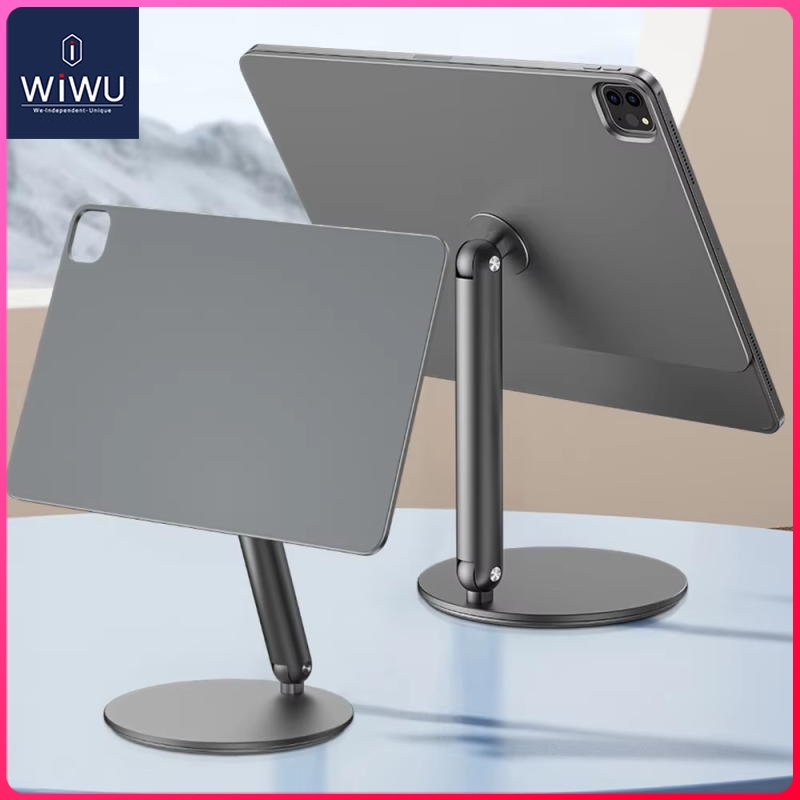 WiWU แท็บเล็ตขาตั้งแม่เหล็กสำหรับ iPad Air 13 11 2024 ที่วางกันลื่นสำหรับ iPad Pro 13 11 2024 แบบพกพารองรับสำหรับ iPad Air 6 5 4 อลูมิเนียมอัลลอยด์ขาตั้งตั้งโต๊ะ