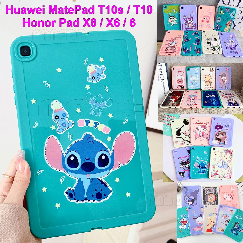 สําหรับ Huawei MatePad T10s T10 T 10 Honor Pad X8 X6 6 AGS3-L09 AGS3-W09 AGRK-L09 AGRK-W09 AGR-L09 AGM3-W09HN แฟชั่นน่ารักการ์ตูนกรณีแท็บเล็ตทาสีนุ่มการ์ตูนกรณีป้องกันแท็บเล็ต