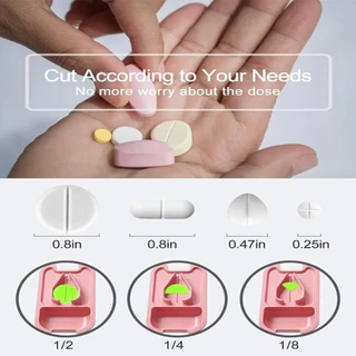 💊✂️Youmoot [พร้อมส่ง] ที่ตัดยา กล่องยา ที่ตัดเม็ดยา การออกแบบที่ถอดออกได้ 2 in 1,3 in1,4 in1 ถอดออกได้ทำความสะอาดสะดวก