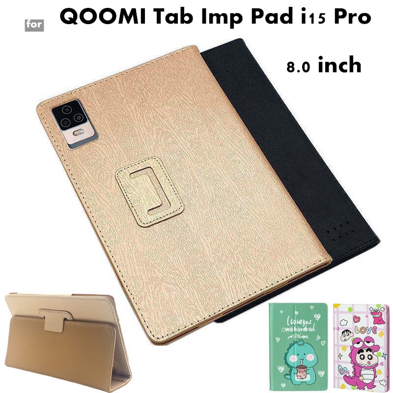Flip Case for QOOMI Tab Imp Pad i15 Pro 8.0 Inch Silk Pattern Cover Flip Foldable Stand Full Body Pr