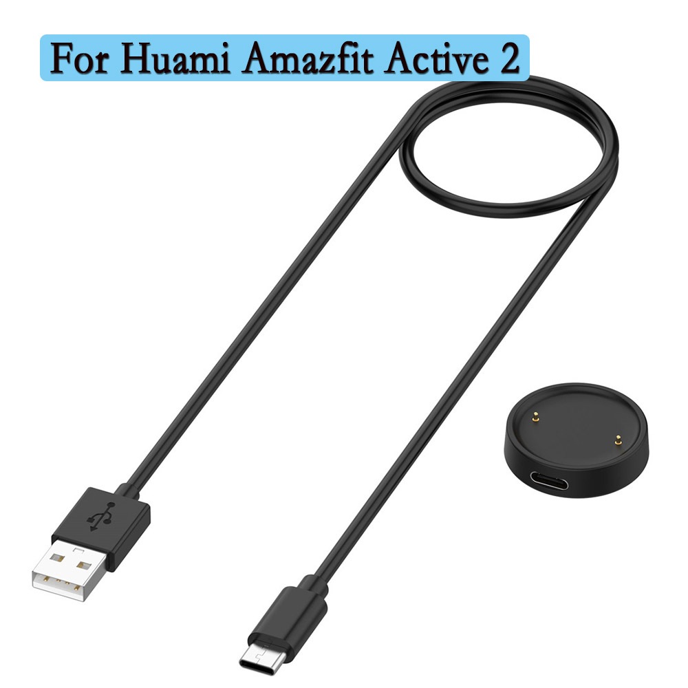 สําหรับ Huami Amazfit Active 2 100 ซม.อะแดปเตอร์ชาร์จนาฬิกา Type-C ชาร์จสายไฟสําหรับ Amazfit Active 2