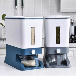1CHOISE Rice Storage Box Grain Cereal Dispenser Food Organizer Container Automatic Rice Dispenser Kitchen