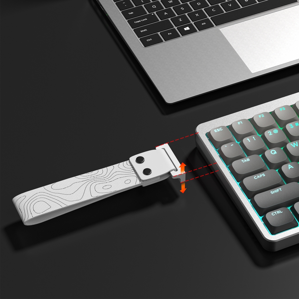 Womier Universal Keyboard Strap การปรับแต่ง Snap Strap Topographic สําหรับ Wooting Mechanical Keyboards ตกแต่ง