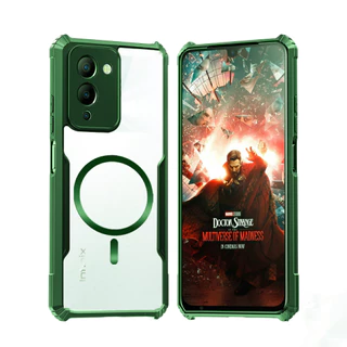 เคสโทรศัพท์แม่เหล็กกันกระแทก Infinix Note 12 Pro 12i 11S 11 10 G96 VIP 2022 2023 4G 5GปลอกใบมีดนักรบถุงลมนิรภัยAnti-Fallมือถือฝาครอบโปร่งใส