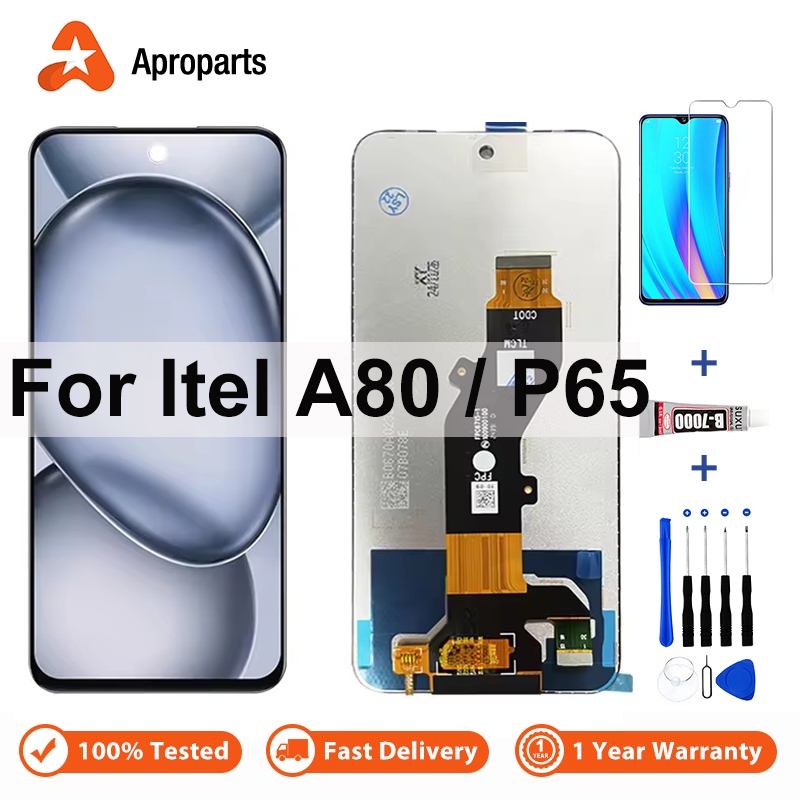 หน้าจอสําหรับ Itel A80 A671L A671LC P65 P671L จอแสดงผล LCD แผงสัมผัสชุด Digitizer เปลี่ยน