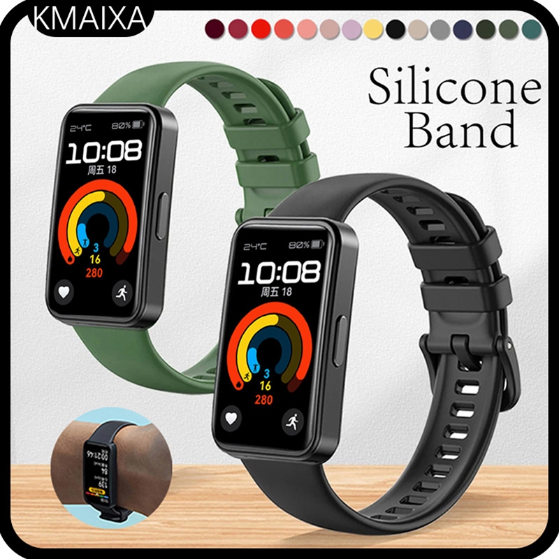 สายยางซิลิโคนสําหรับ Huawei Band 10 9 8 7 6 Honor Band 6 Smartwatch Huawei Band 7 Band 6 สายรัดกีฬานุ่ม