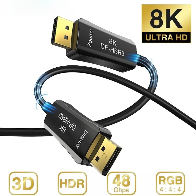 สาย DisplayPort 1.4 DP-to-DP 8K 4K@144Hz 2K@165Hz ยาว 5/10/20/30/50/80/100 ม. สําหรับแล็ปท็อป ทีวี Xbox โปรเจคเตอร์