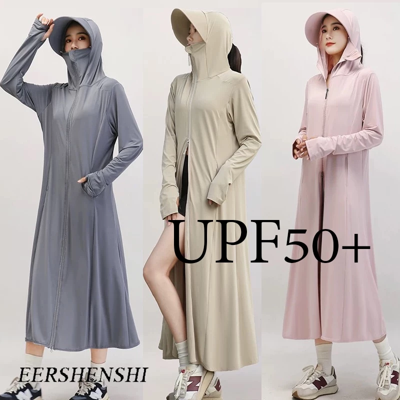 Eershenshie เสื้อผ้าป้องกันแสงแดด เสื้อแขนยาว เนื้อผ้าระบายอากาศดี UPF50