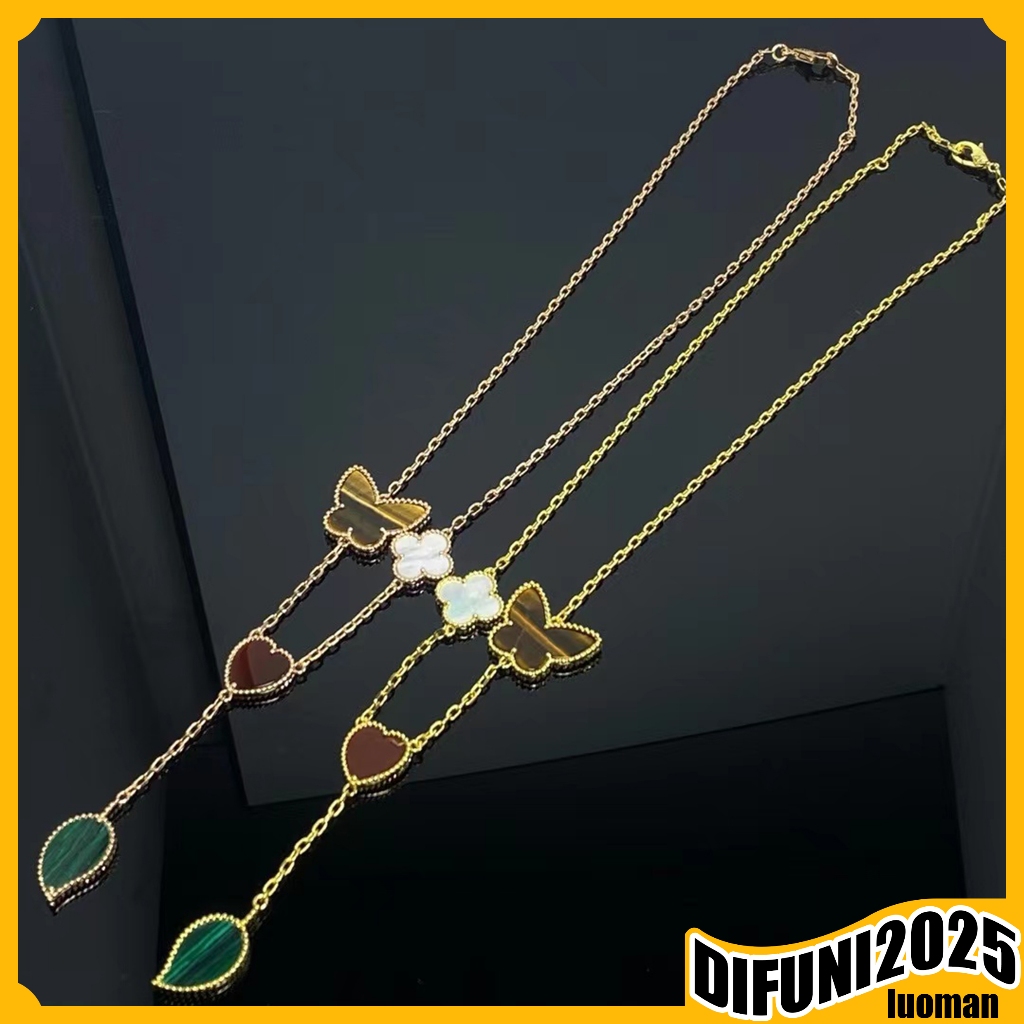 สร้อยคอแฟชั่นผู้หญิง four-leaf clover iris