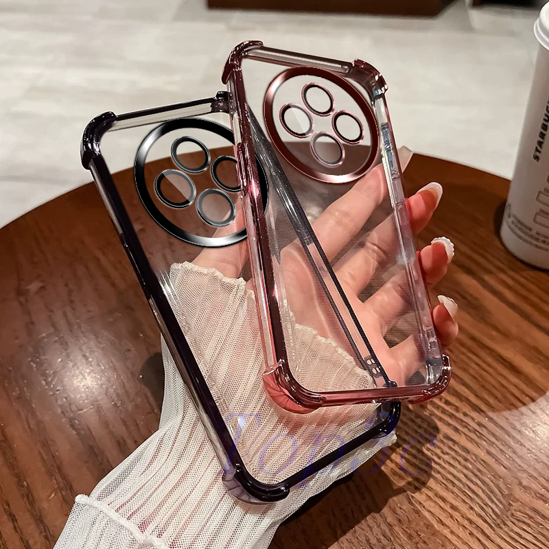 เคส Oppo Reno 12F 5G/12 Pro/11F/Reno11/Reno 10 Pro/8Z/7Z 5G/Reno8 5G สี่มุมป้องกันการล่มสลายโปร่งใสเคสโทรศัพท์ SJDK