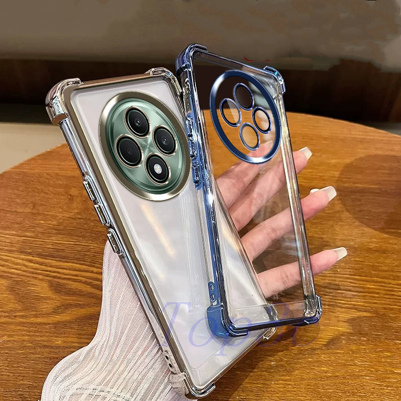 เคส Oppo Reno 12F 5G/12 Pro/11F/Reno11/Reno 10 Pro/8Z/7Z 5G/Reno8 5G สี่มุมป้องกันการล่มสลายโปร่งใสเคสโทรศัพท์ SJDK - รูปที่ 7