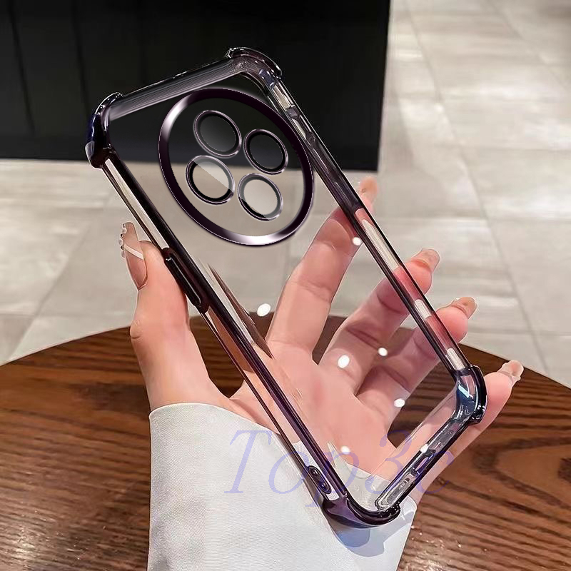 เคส Oppo Reno 12F 5G/12 Pro/11F/Reno11/Reno 10 Pro/8Z/7Z 5G/Reno8 5G สี่มุมป้องกันการล่มสลายโปร่งใสเคสโทรศัพท์ SJDK - รูปที่ 3
