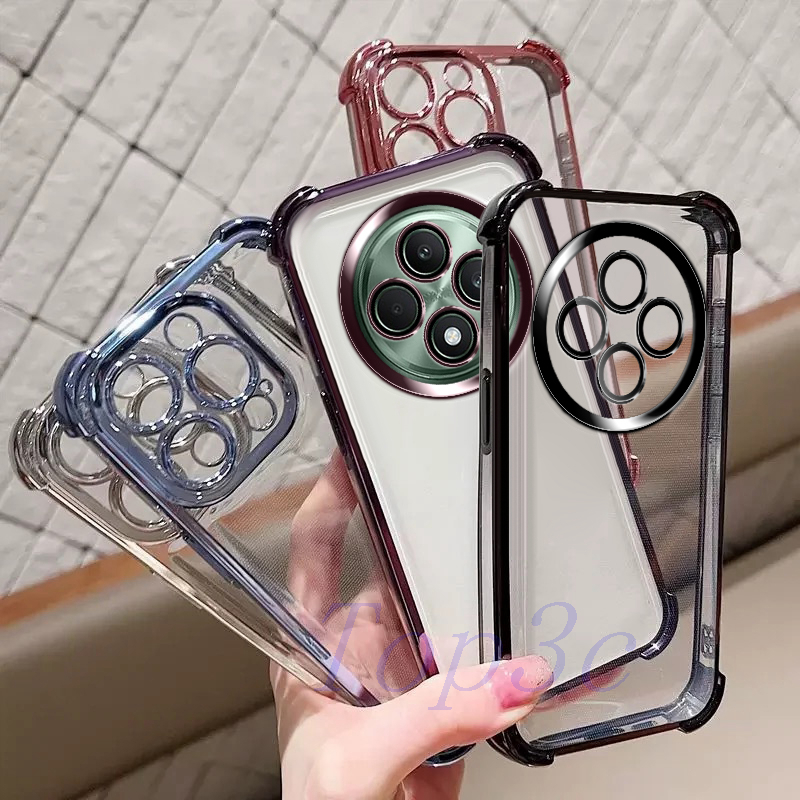 เคส Oppo Reno 12F 5G/12 Pro/11F/Reno11/Reno 10 Pro/8Z/7Z 5G/Reno8 5G สี่มุมป้องกันการล่มสลายโปร่งใสเคสโทรศัพท์ SJDK - รูปที่ 2