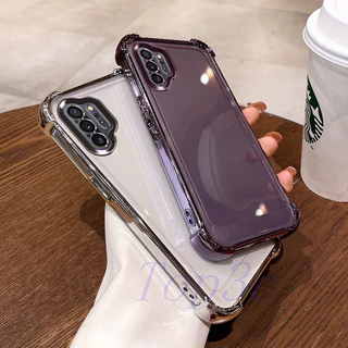 เคส Samsung Note 10 Plus/S23 FE/S24 FE/s25 Ultra/Note20 Ultra สี่มุมป้องกันการตกเคสโทรศัพท์โปร่งใส SJDK