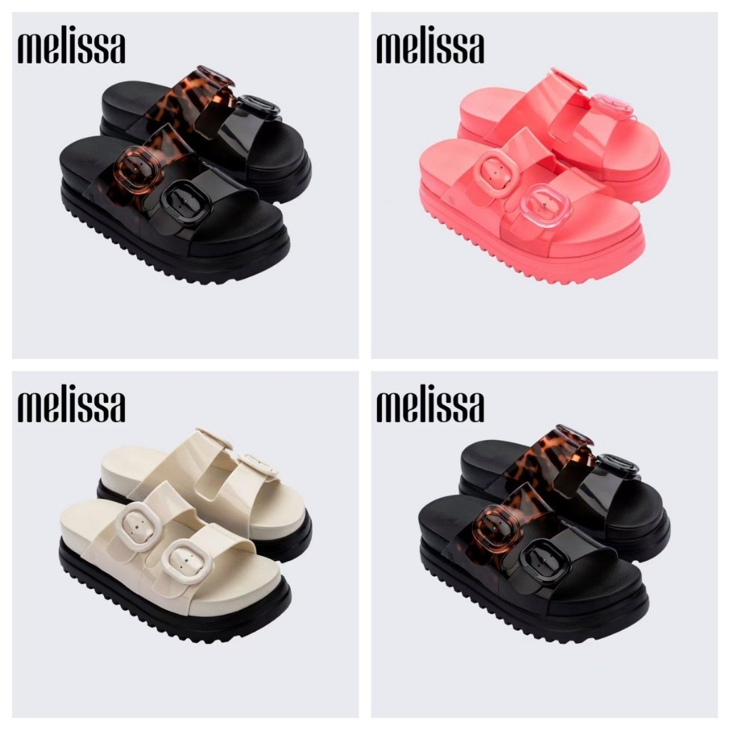 2025 สไตล์ใหม่ Melissa รองเท้าผู้หญิง Flip-Flops หนา Soled Jelly รองเท้าเปิดนิ้วเท้า Anti @-