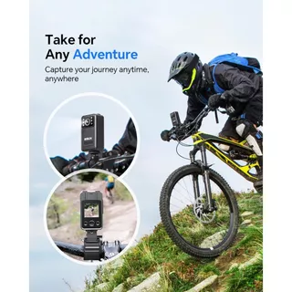 BOBLOV A28 กล้องขนาดเล็ก, กล้องวิดีโอขนาดเล็กพร้อม 2K, 9 ชั่วโมงแบตเตอรี่ Type C, Night Vision Motion Detection IP66 กันน้ํา, ที่ยึดจักรยานสําหรับการบันทึก On-The-Go