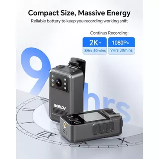 BOBLOV A28 กล้องขนาดเล็ก, กล้องวิดีโอขนาดเล็กพร้อม 2K, 9 ชั่วโมงแบตเตอรี่ Type C, Night Vision Motion Detection IP66 กันน้ํา, ที่ยึดจักรยานสําหรับการบันทึก On-The-Go