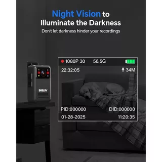 BOBLOV A28 กล้องขนาดเล็ก, กล้องวิดีโอขนาดเล็กพร้อม 2K, 9 ชั่วโมงแบตเตอรี่ Type C, Night Vision Motion Detection IP66 กันน้ํา, ที่ยึดจักรยานสําหรับการบันทึก On-The-Go