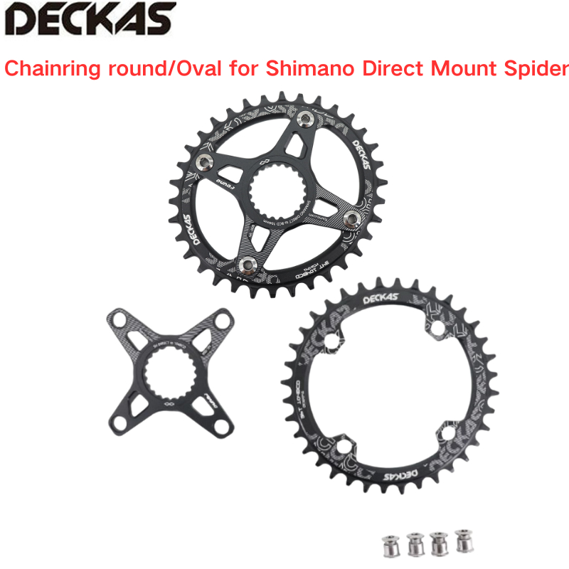 Deckas Chainring รอบ/รูปไข่สําหรับ Shimano Direct Mount Spider อะแดปเตอร์ 12 ความเร็ว M6100 M9100 M9120 M8100 M8120 M8130 M7100 MT900 XTR SLX, เกรดประสบการณ์ขี่ของคุณ