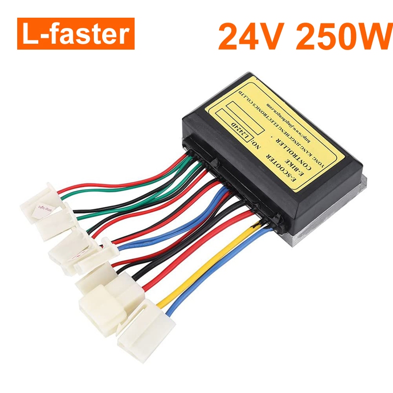 L-faster 24V 250W มอเตอร์แปรง Mini Speed Controller สําหรับจักรยานสกู๊ตเตอร์ไฟฟ้า
