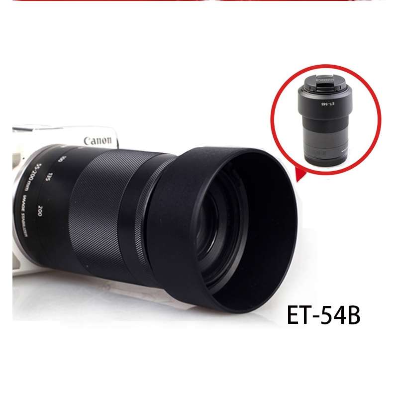 ET-54B เลนส์กล้องสําหรับ Canon EF-M 55-200 STM เลนส์กล้อง M100/M3/M5/M6/M10/ อุปกรณ์เสริม 52 มม.