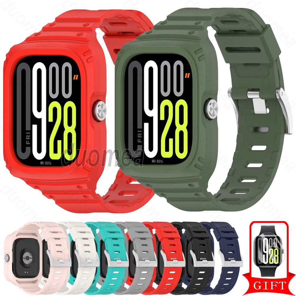 สายซิลิโคนพร้อมกรอบกรณีสร้อยข้อมืออุปกรณ์เสริมสําหรับ Redmi Watch 5 / Redmi Watch 4