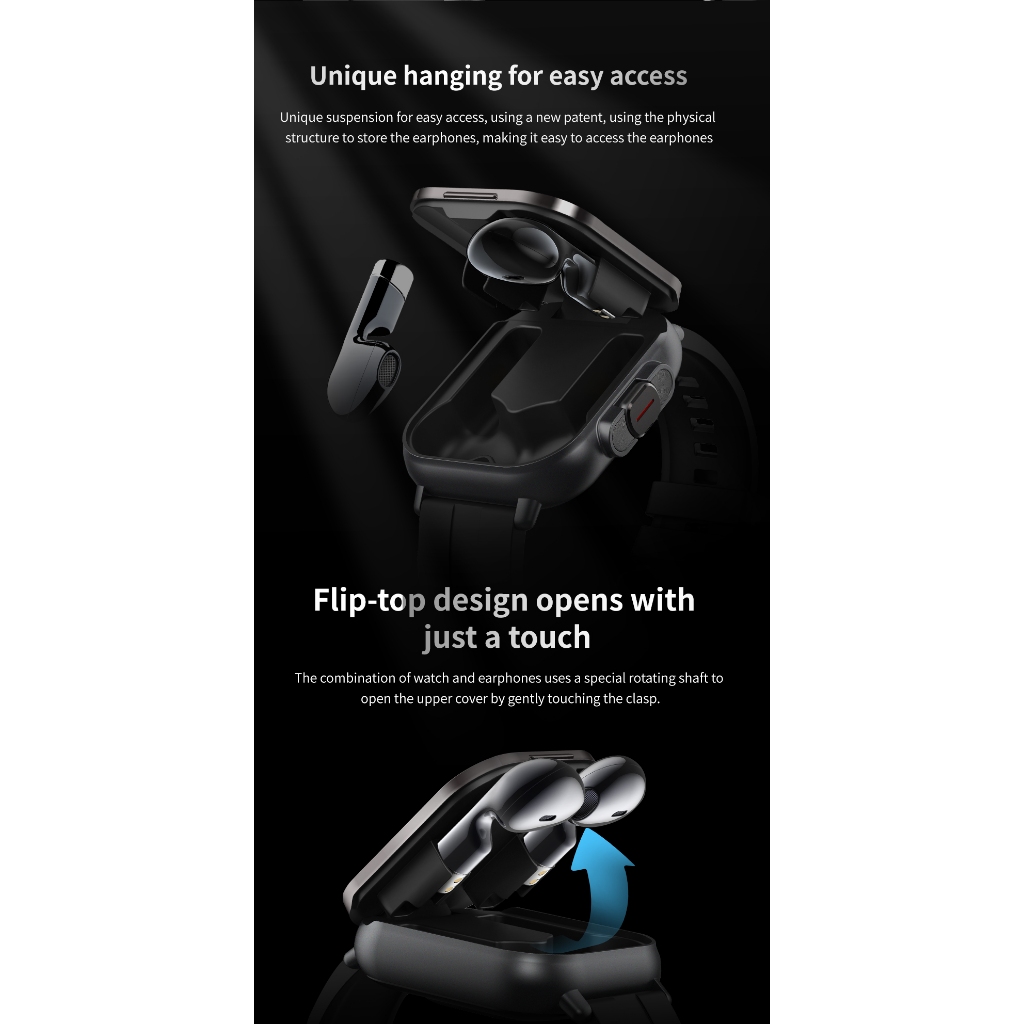 2025 ใหม่สมาร์ทนาฬิกา TWS 2-in-1 ชุดหูฟังบลูทูธหูฟังฟิตเนสกีฬาผู้ชายนาฬิกา GPS Track Smartwatch Heart Rate Monitor เล่นเพลงนาฬิกาผู้หญิง - รูปที่ 3