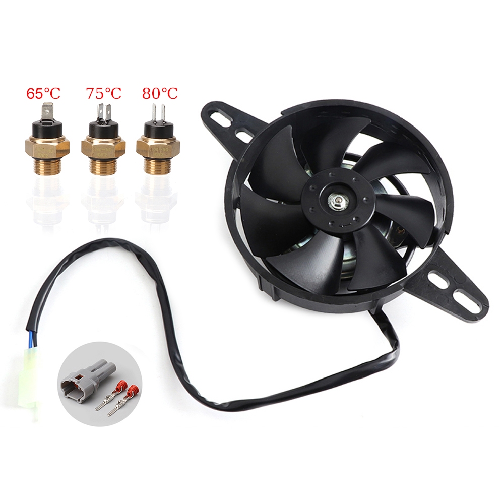 4 นิ้ว Universal หม้อน้ํารถจักรยานยนต์พัดลมระบายความร้อน Oil Cooler Water Cooler พัดลมไฟฟ้า 12V สําหรับ Dirt Bike Motocross ATV Quad
