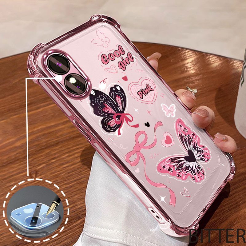 เคสสําหรับ OPPO A18 A38 A17 A17K A60 นําเข้าวัสดุลายผีเสื้อกันกระแทกโทรศัพท์มือถือเคสนิ่ม ราคา ถูกที่สุด ดีลบีเคเค