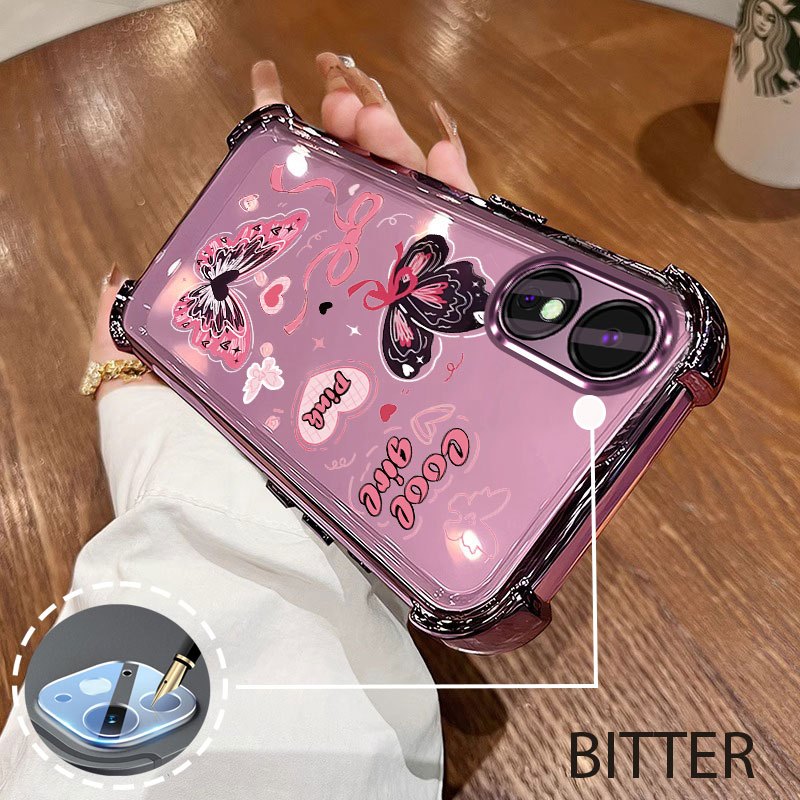 เคสสําหรับ OPPO A18 A38 A17 A17K A60 นําเข้าวัสดุลายผีเสื้อกันกระแทกโทรศัพท์มือถือเคสนิ่ม ราคา ถูกที่สุด ดีลบีเคเค แกลเลอรีภาพที่ 2
