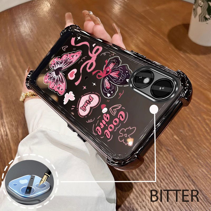 เคสสําหรับ OPPO A18 A38 A17 A17K A60 นําเข้าวัสดุลายผีเสื้อกันกระแทกโทรศัพท์มือถือเคสนิ่ม ราคา ถูกที่สุด ดีลบีเคเค แกลเลอรีภาพที่ 4
