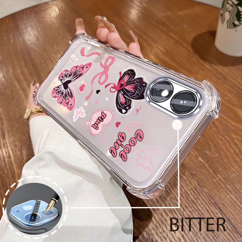 เคสสําหรับ OPPO A18 A38 A17 A17K A60 นําเข้าวัสดุลายผีเสื้อกันกระแทกโทรศัพท์มือถือเคสนิ่ม ราคา ถูกที่สุด ดีลบีเคเค แกลเลอรีภาพที่ 7