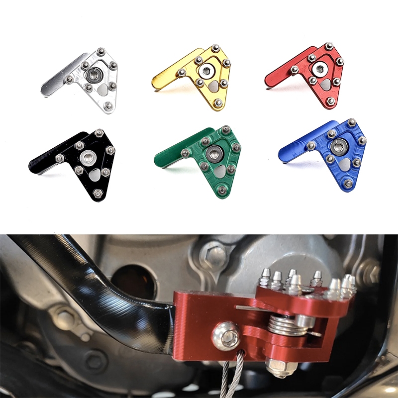 Motocross Universal CNC อลูมิเนียมด้านหลังเบรคเหยียบ Lever Step Tip สําหรับ Honda Yamaha Kawasaki KTM Suzuki 125-530cc Universal Parts