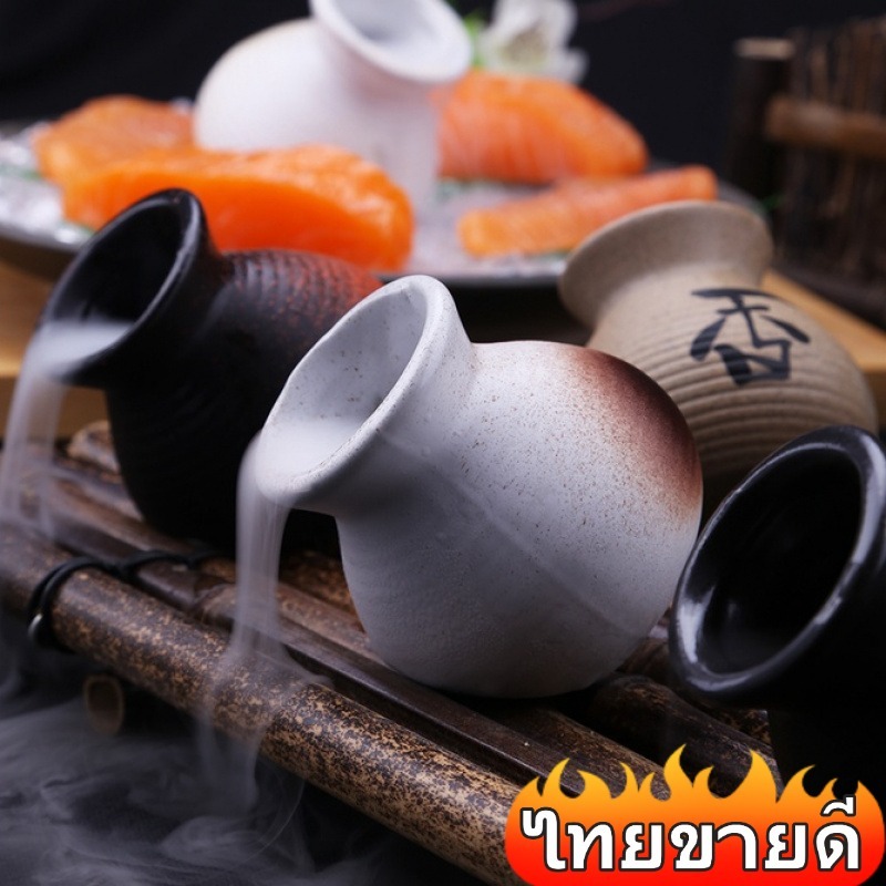 ตกแต่งซาซิมิ ตกแต่งซาซิมิ สร้างสรรค์ ถ้วยน้ำแข็งแห้ง จานปลาแซลมอน จานซูชิ น้ำแข็งแห้งญี่ปุ่น หม้อขนาดเล็ก โหลเซรามิค ขนาดเล็ก สไตล์ญี่ปุ่น สําหรับใส่ไม้จิ้มฟัน จานซูชิ เครื่องประดับญี่ปุ่นและเกาหลี izakaya ตกแต่ง
