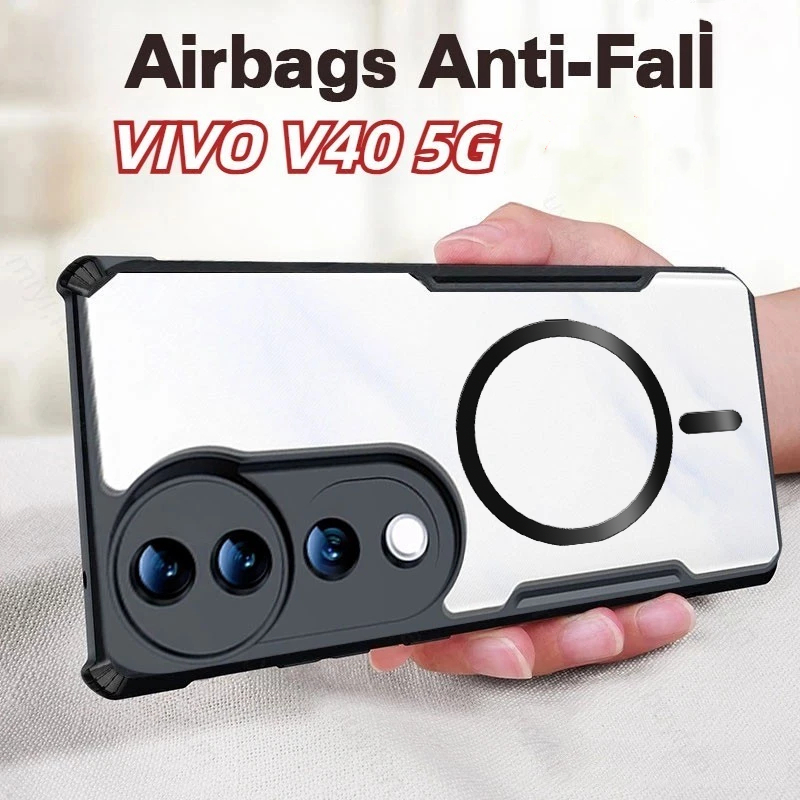 Vivo V70 V60 V50 V40 Lite V30 Pro V70FE V70 Elite แหวนวงเล็บชุบเคสโทรศัพท์แม่เหล็กกล้องป้องกันถุงลมนิรภัยซิลิโคนกันกระแทกฝาครอบซิลิโคนอ่อนนุ่ม