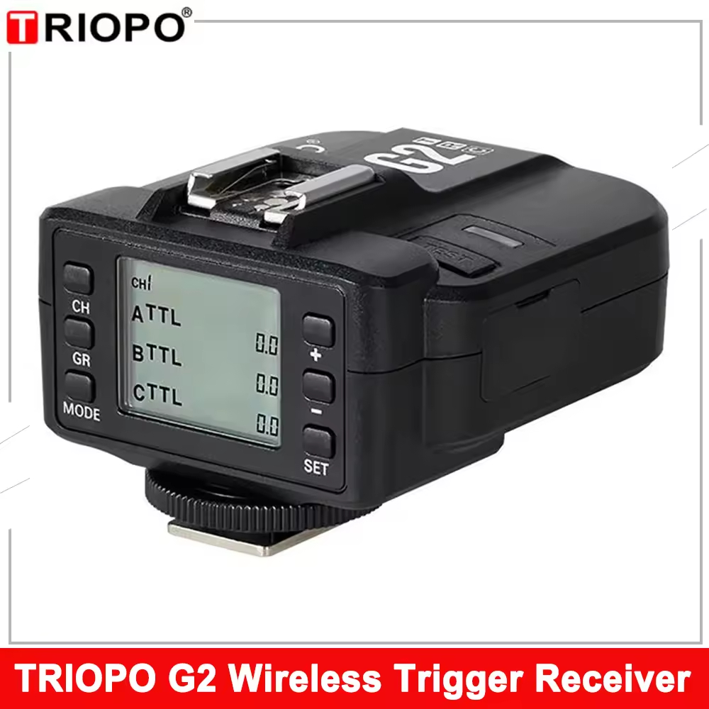 Triopo G2 2.4G Wireless Flash Trigger Receiver เหมาะสําหรับ TRIOPO TR-982 II R1 G1800 TR-950 II F1-2