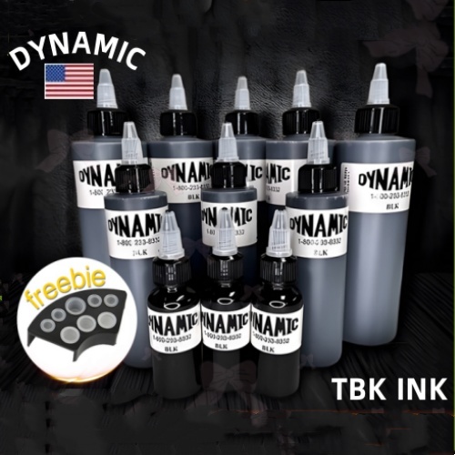 [ชั้นวางฟรีบี] หมึกสัก ไดนามิค ทริปเปิล สีดํา 240มล หมึกสักถาวร 1/2/8ออนซ์ แต่งหน้าเม็ดสีศิลปะสักซัพพลาย