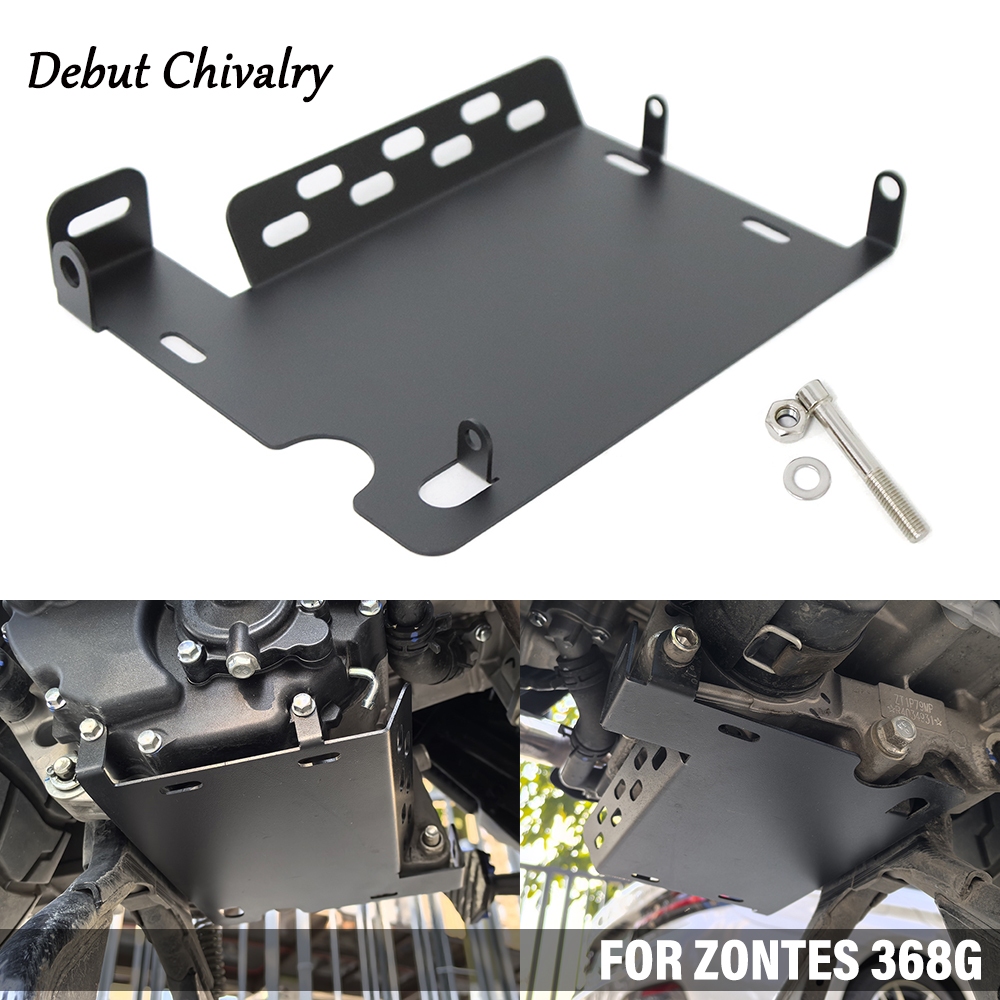 รถจักรยานยนต์แชสซีป้องกันสําหรับ Zontes 368G 368E 368D 368K 368M 400G 2024-2026 เฉพาะเครื่องยนต์แผ่นป้องกันเหล็กคาร์บอนอุปกรณ์เสริม