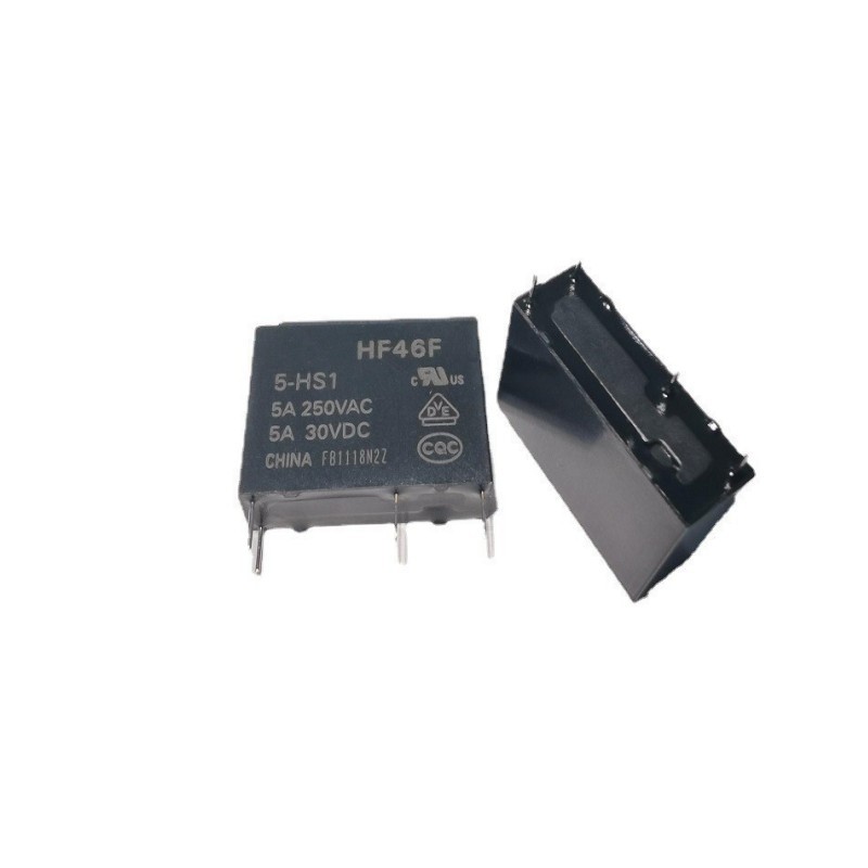 รีเลย์ไฟ 5V หนึ่งชุดปกติเปิด 4 Pins 5A HF46F 5-HS1 รีเลย์