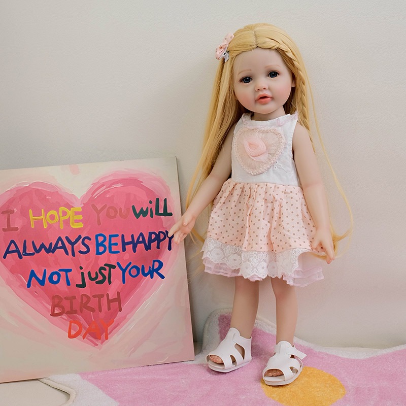 18 นิ้วใหม่มาถึงซิลิโคน Reborn ตุ๊กตา Betty เจ้าหญิงสาวตุ๊กตากันน้ําเหมือนจริงทารกแรกเกิดตุ๊กตาสีบลอ