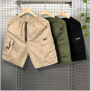 การส่งมอบความเร็ว กางเกงขาสั้นชาย เอวยางยืด ทรงหลวม หลายกระเ…