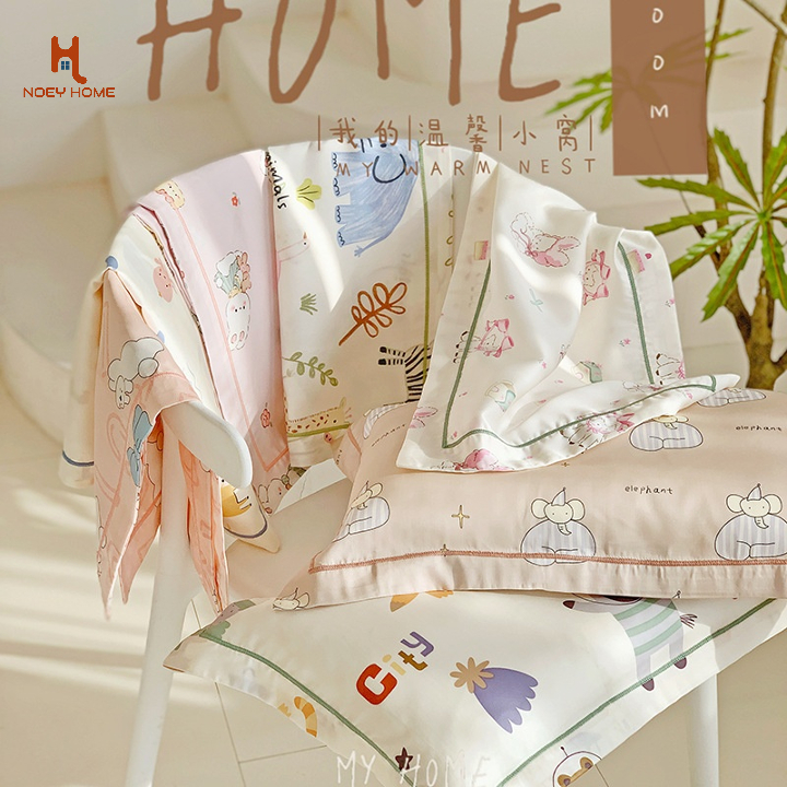 ปลอกหมอนการ์ตูนน่ารักคุณภาพสูง 100% เทนเซล ปลอกหมอนเด็กปลอกหมอนเย็น