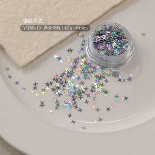 Rou Bao เล็บเลเซอร์ Glitter เลื่อมหัวใจผีเสื้อ Starburst Girly เล็บ Art DIY Charms ตกแต่ง