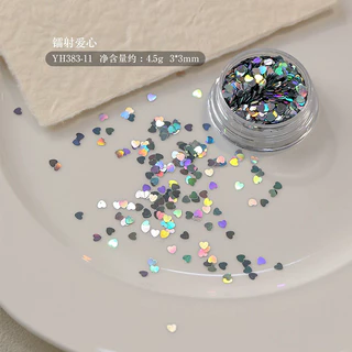 Rou Bao เล็บเลเซอร์ Glitter เลื่อมหัวใจผีเสื้อ Starburst Girly เล็บ Art DIY Charms ตกแต่ง