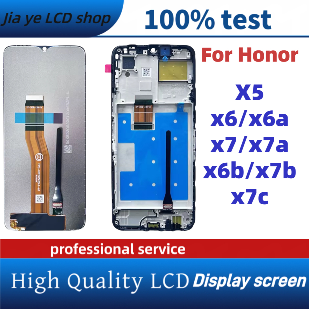 สําหรับ Honor X6 X7 X7a X5 X6a X6b X7b X7c จอแสดงผล LCD หน้าจอสัมผัสพร้อมกรอบ Relacement