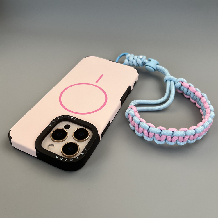 【With braided lanyard/TPU soft case/Pink】เคส compatible for iPhone 11 12 13 14 15 16 pro max case
