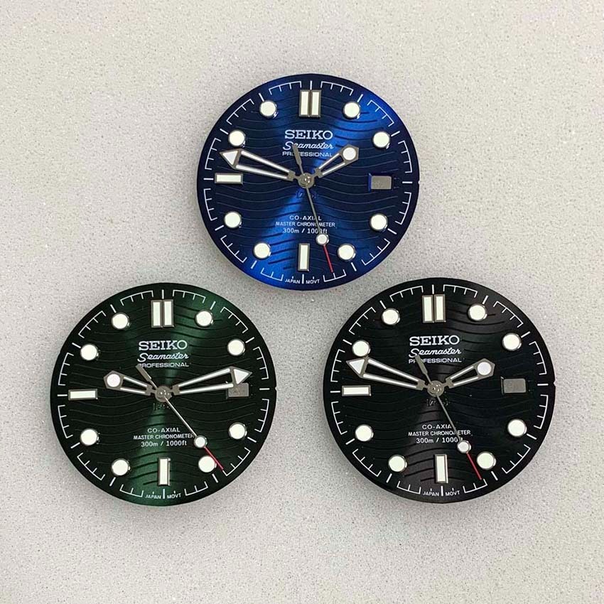 31 มม.ลายนาฬิกา Dial สีเขียว Luminous นาฬิกาอุปกรณ์เสริมสําหรับญี่ปุ่น NH35/36/7S การเคลื่อนไหว